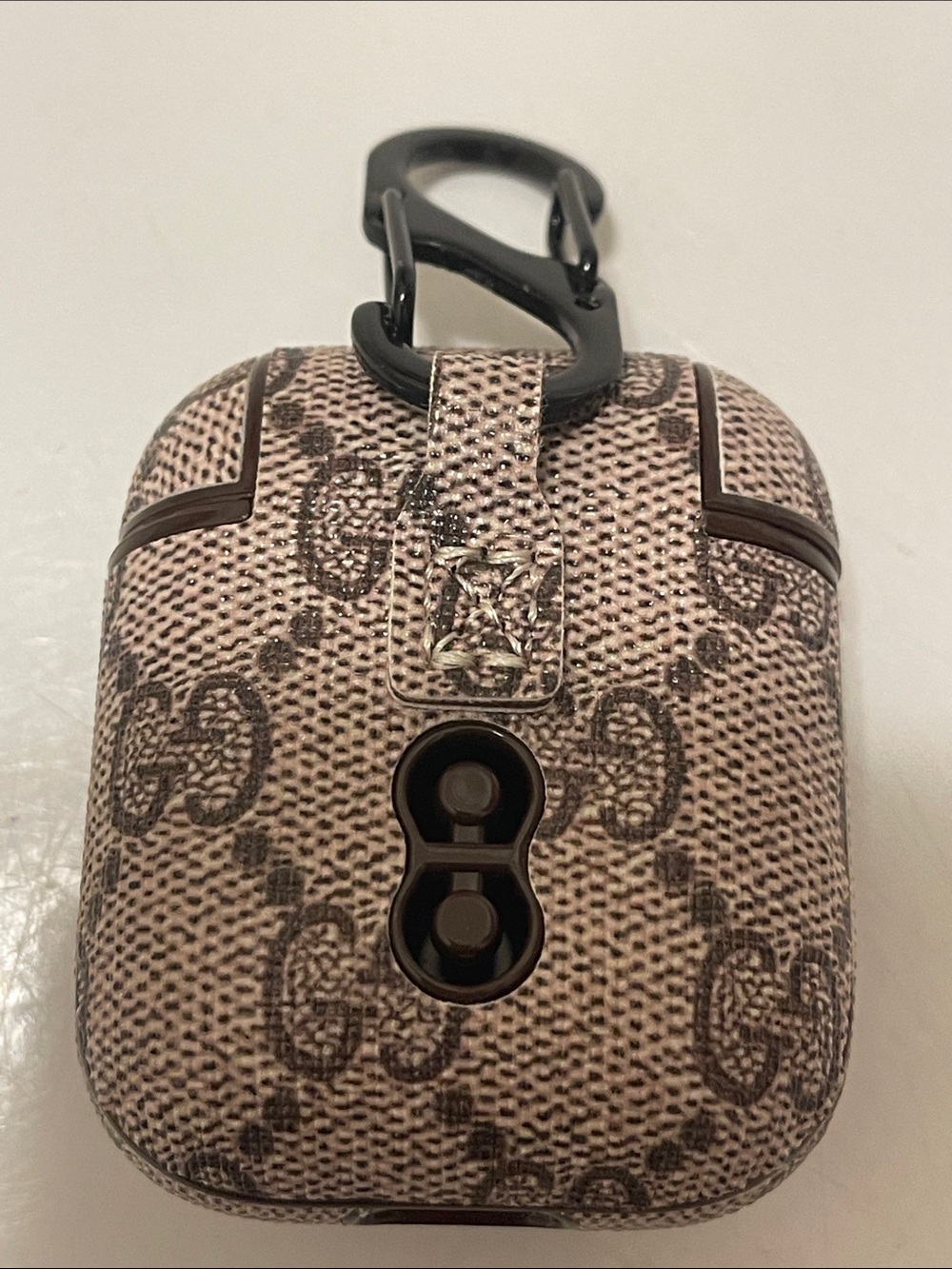 GG Monogram AirPods Case in Beige with Green & Red Stripe NWOT - Picture 3 of 7